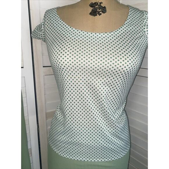 Handmade 70s Green Polyester 5 Piece Tank Blouse Skirt Pants Jacket Green Set - Picture 4 of 12